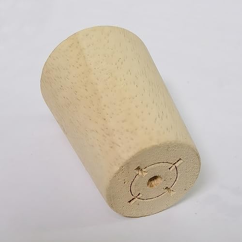 2.5 Inch Wooden Furniture Legs, Solid Wood Cone Shaped Furniture Feet,Table/Cabinet Legs/Desk/Sofa/Bookcase Bun Feet, DIY Wooden Round Legs with Mounting Plate & Screws Set of 4 (2.5 Inch) - size: 2.5 Inch
