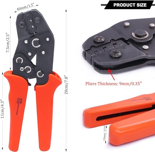 Twidec/Wire Crimping Pliers 26-16AMG Wire Crimping Tools with Ratchet,Manual Crimp Fold Tool For Open Barrel Terminal Connectors, Electrical Crimping Tool SN-48B - style: SN-48B AWG26-16