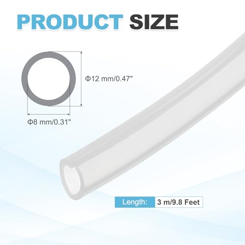 MECCANIXITY 3 m Split Silicone Cable Sleeve Tubing, ID 8mm Clear Split Silicone Tube Cord Organizer Wire Shielding Sheathing Wrap for USB Charge Power Cord Audio Video Cable - color: Clear, size: 8mm*3m