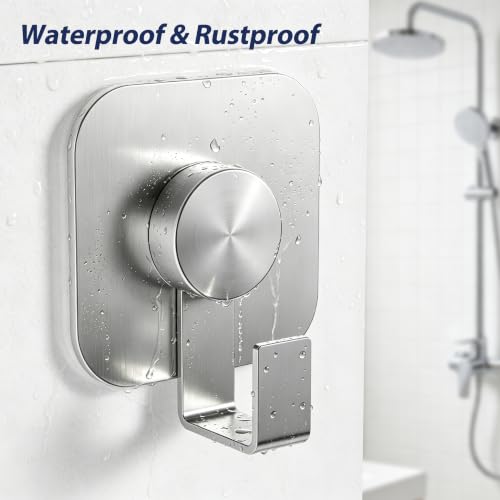 Aikzik 4 Pack Large Heavy Duty Wall Hooks - 26lb Max, Stainless Steel Adhesive Towel Hooks for Hanging Coat, Towel, Robe, Keys, Sticky Shower Hook for Door, Home, Bathroom, Kitchen, Office- Silver - color: Silver