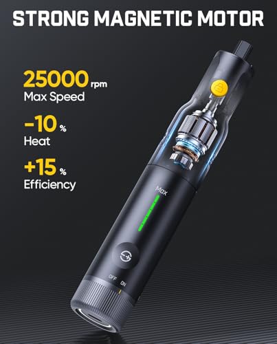 Fanttik F2 Pro Kit Cordless Rotary Tool Kit, Strong Motor 5 Speed 25000 RPM | 44 Accessories, for 3D Printed Sanding, Polishing, Drilling, Carving, Cutting DIY Crafts in Flip-Top Case