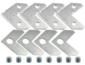 LBY 40pcs Picture Frame L Shape Angle Bracket Flat Plate Fastener, Metal Picture Frame Hardware Corner Gasket, Corner Brace Joint Bracket Fastener, Joints Support Bracket, Silver
