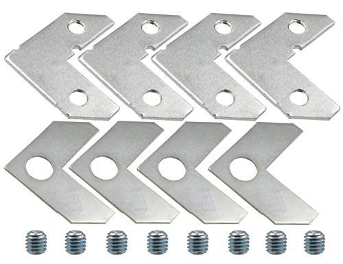 LBY 40pcs Picture Frame L Shape Angle Bracket Flat Plate Fastener, Metal Picture Frame Hardware Corner Gasket, Corner Brace Joint Bracket Fastener, Joints Support Bracket, Silver