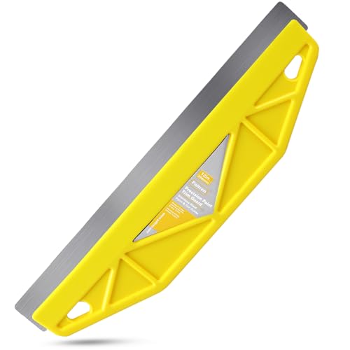 12-Inch Paint Edger & Trim Guard, Stainless Steel Straight Edge Tool - color: Yellow