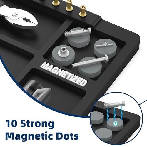Pistol Gun Cleaning Mat, Gun Cleaning Pad with Magnetic Organizer Parts Tray, Anti-Slip Rubberized Maintenance Mat, Workbench Mat for Gun Cleaning Kits - color: Black