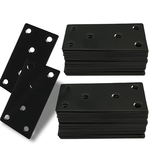 50‑Pack Flat Metal Brackets, 4" 304 Stainless Steel Brackets - size: 50PCS-4''Flat Plates