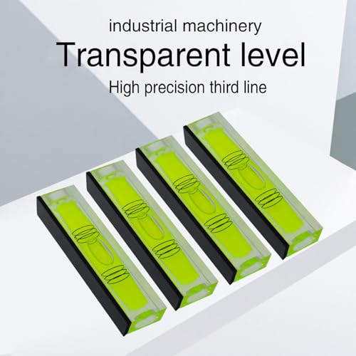 High precision mini bubble, double line small level bubble, three line flat ball level, household ruler can be turned 180 degrees (Magnetic, 55 * 17 * 15mm（4PCS)) - size: 55*17*15mm（4PCS)