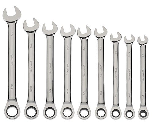 Williams WS-1120NRC Combo Ratcheting Wrench Set, 1/4 - 3/4-Inch, 9-Piece - size: 1/4 - 3/4 Inch (9 Pieces)
