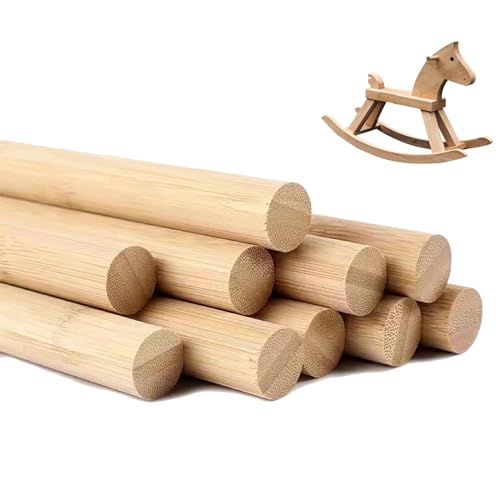 DaTpuik 1/2 x 12 Inch 25PCS Dowel Rods Wood Sticks Wooden Dowel Rods -Unfinished Bamboo Sticks - for Crafts and DIYers - color: Pack of 25, size: 1/2"x12"