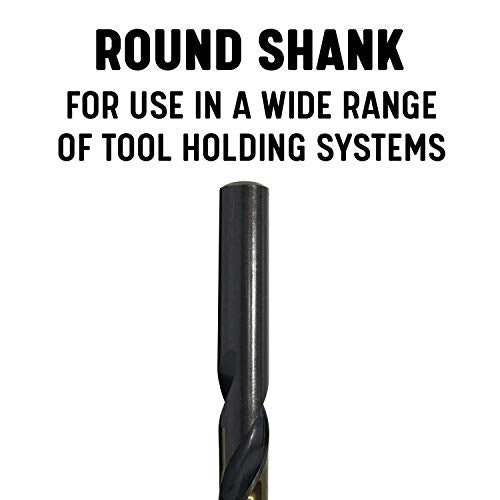 Drill America KFD3/64P12 KFD3/64 HSS Split Point Killer Force Jobber Length Drill Bit, 3/64", Black and Gold (Pack of 12) - KFD3/64P12 - size: 3/64"