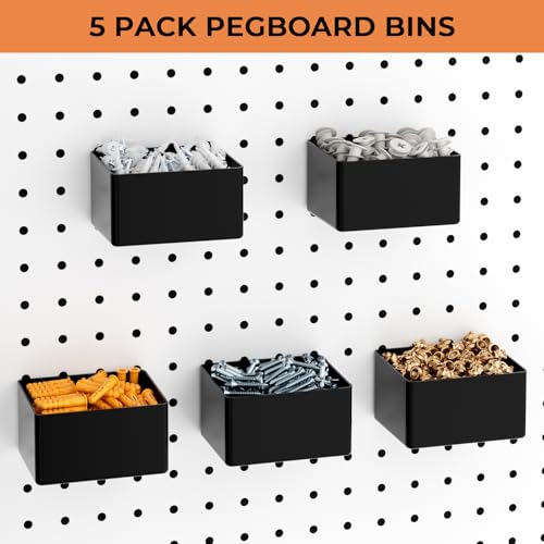 INCLY 120PCS Pegboard Accessories Organizer Kit with Peg Borad Hooks & Bins - size: 120 PCS