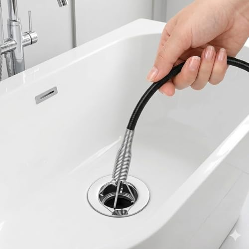 Flexible Drain Clog Remover Tool, Extra Long Plumbing Snake Hair Catcher with 4-Prong Grabber Claw, Heavy-Duty Spring Reacher for Kitchen Sink, Bathroom Tub, Sewer & Dropped Items (35 inch) - color: 35 inch