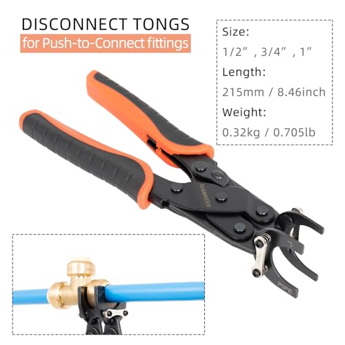 Push to Connect Pex Removal Tool for 1/2", 3/4", 1" Push Fitting