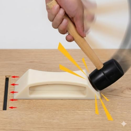 Floor Gap Fixer Tool – Easy Plank Grabber with Mallet & Washable Pads, Quick Flooring Tools for Laminate, Vinyl & Hardwood Repair at Home-White - color: White