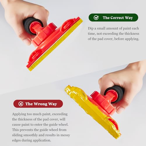 Paint Edger Trimmer Tool with 2 Pads for Walls, Ceilings, Corners & Trims