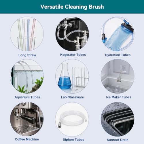 160 Flexible Drain Cleaner Brush with Storage Reel, AC Condensate & Car Sunroof Drain Unclog Tool for Hair & Debris Clog Removal - size: 160 in