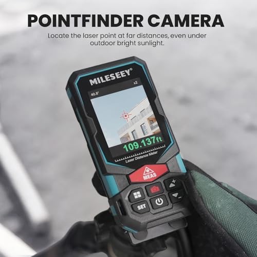 MILESEEY 330Ft Outdoor Laser Measure with Camera Viewfinder