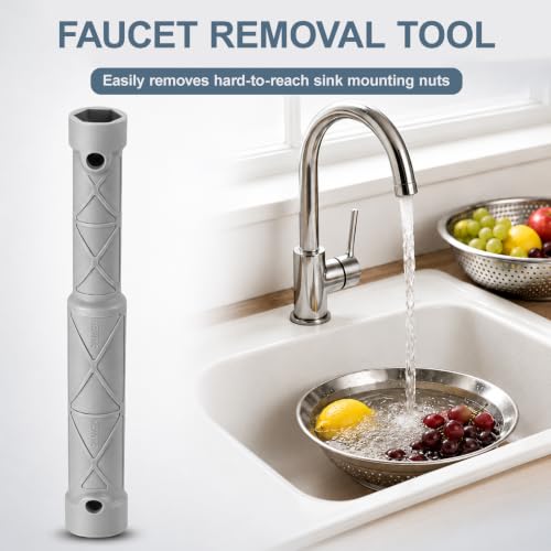 Sink Wrench Faucet Wrench Tool - Compatible with Moen 118305, Multifunctional Kitchen Faucet Installation & Removal Tool for Sink Drain Repair