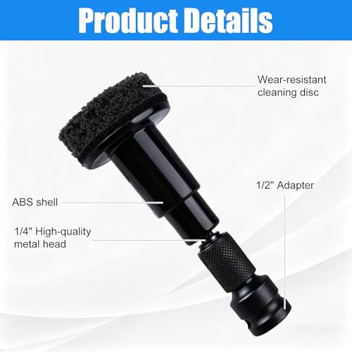 Wheel Hub Cleaning Tool for Quick Rust Removal | Wheel Hub Resurfacing Kit, Wheel Hub & Stud Cleaner Includes 7 Pads, Fits Power Drill & 1/2" Impact Driven Wrenches - color: 9PCS