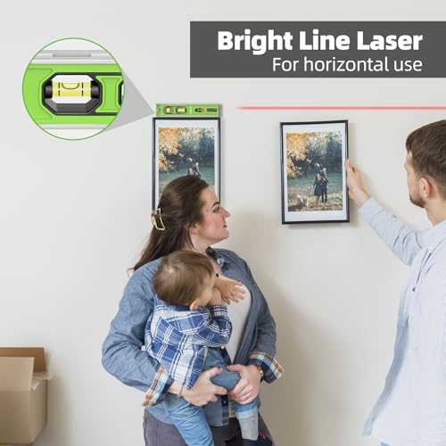 Huepar 3-in-1 Laser Level/Laser Distance Measure/Magnetic Torpedo Level