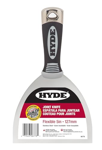 Hyde 4, 5, 6, and 8 Inch Pro Stainless, Flexible, One-Piece, Rust Resistant, Metal Joint Knife with Hammerhead End & Ergonomic Comfort Grip Handle, Versatile in Many Home Improvement Tasks, 06893 - size: 4/5/6/8 Inch Kit