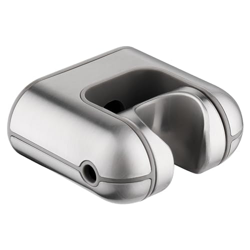 BRIGHT SHOWERS Shower Head Holder Wall Mount, Adjustable Handheld Shower Wand Holder with Universal Fit and Angle Adjustment, Brushed Nickel - color: Brushed Nickel, style: Screw Mount - Multi-Angle