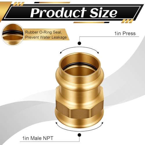 16 Pack 1" Press x 1" Fip Brass Press Fittings - color: Fip, size: 1 Inch