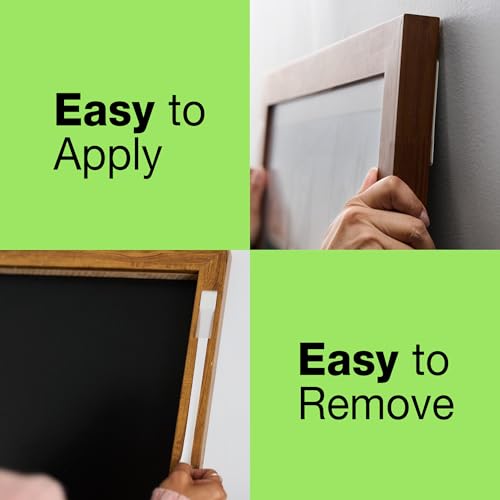 FrogTape reMOVEables Large Picture Hanging Strips, 72 Pairs- 16lbs per 4 Pairs, Damage-Free Removeable Adhesive Wall Strips Picture Hangers for Mounting Frames, Canvas, Home Décor, White (144 Pieces) - size: 72 Pairs, style: Large