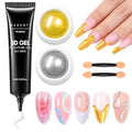 Makartt 15g 3D Nail Gel & Chrome Nail Powder Kit for Sculting and Drawing - color: A05-clear & chrome