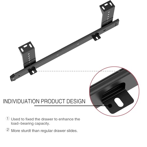 FRMSAET Drawer Slides 12/14/16/18 inch Cabinet Rails Hardware-18 inch Black - color: Black, size: 18 Inch