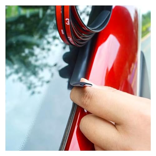 16.4Ft Car Weather Stripping,T-Shape Cuttable Car Windshield Trim Sunroof Seal with Self Adhesive,Waterproof Rubber Edge Trim for Cars Trucks SUVs (19mm/16.4Ft) - color: 19mm/16.4Ft