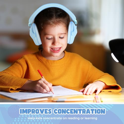 ProCase Kids Noise Cancelling Headphones Ear Hearing Protection, Skyblue - color: Skyblue
