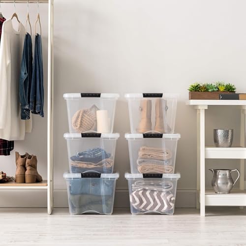 IRIS USA 4-Pack 32 Quart Storage Bins with Lids, Clear - color: Clear, size: 32 Qt, style: 4 Pack