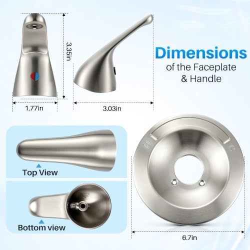 Shower Trim Kit Compatible with Delta RP54870, Lever, Brushed Nickel - color: Brushed Nickel