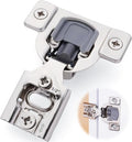 DecoBasics 50 Pack(25 Pair) 1/2" Overlay Soft Close Cabinet Hinges for Kitchen & Bath - Concealed Soft Close Hinge for cabinet Door w Self Closing Damper -Easy Upgrade -Stainless Steel Last a Lifetime - size: 1/2 in.