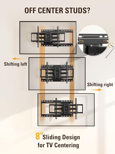 Mounting Dream Sliding Full Motion TV Mount for 42-86" TVs up to 132lbs - size: 42"-86" TV