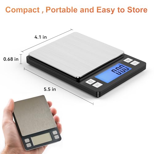 BOMATA 0.01g Small Digital Gram Scale, Upgraded 1kg Jewelry Scale - size: 0.01g/1kg Black