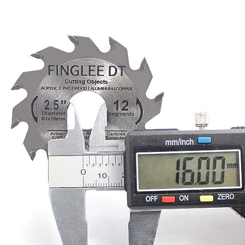 2.5Inchx12Tx5/8 Wood Cutting Circular Saw Blade Mini Circular Saw，Fine-Finish Trim Rip Crosscut, ATB TCT Tungsten Carbide Tipped (3PCS 2.5inch)