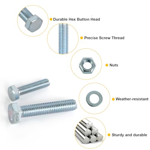 FMhotu 440Pcs Nuts and Bolts Assortment Kit, Metric Grade 10.9 Hex Bolts Nuts Washers Set, M6 M8 M10 M12,16 Sizes, Comes with 1 Y-Wrench and 3 Bits THLSTZ440pcs - size: 440pcs M6 M8 M10 M12