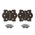 Antique Brass Butterfly Hinges with Removable Pin - Pack of 2 - Surface Mount Cabinet Door Hinges - UA-261-HAB (1) - color: Antique Brass
