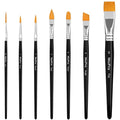 Nicpro Face Paint Brush Set, 7PCS Professional Face & Body Painting Brushes - color: Black