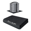 8.2x10.2FT Outdoor Storage Shed Floor Mat, Tent Carpet for Camping Patio - size: 8.2 x 10.2 FT