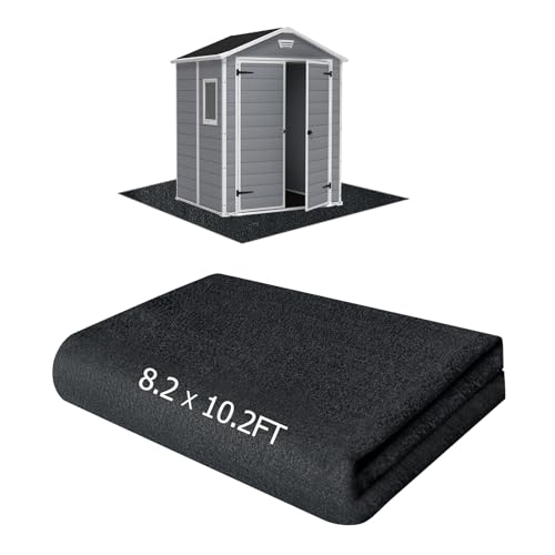 8.2x10.2FT Outdoor Storage Shed Floor Mat, Tent Carpet for Camping Patio - size: 8.2 x 10.2 FT