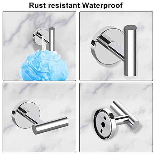 Cilee 8 Piece Polished Chrome Bathroom Hardware Set, 24inch Towel Bar Set - color: Polished Chrome