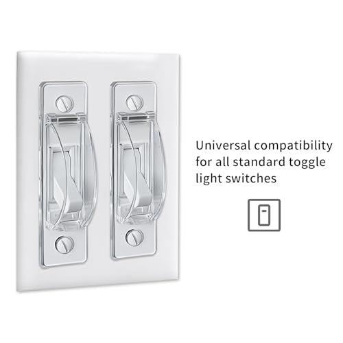 Child Proof Light Switch Cover Guard, 2 Pack Toggle Switch Lock, Clear - color: Clear, size: 2 Pack