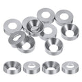 M METERXITY 10-Pack M8 Countersunk Finish Washers, Hole Dia 0.31"/8mm Alloy Aluminum Finish Cup Washer Screw Head Gasket for Industrial/Screw RC/Car/Motorcycle/Mechanical Parts [Silvery] - color: Silvery