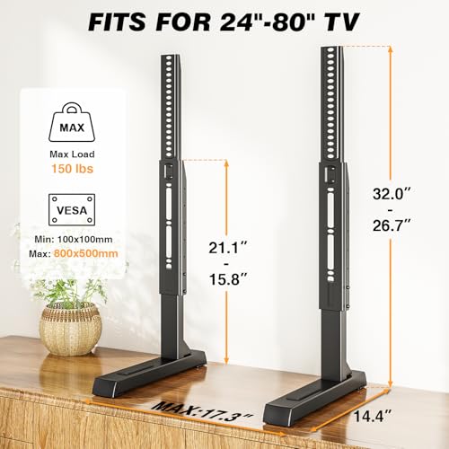 Universal TV Stand Legs Mount for 24-80 inch TVs - size: 24-80 inch