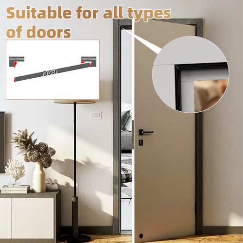 Kneelisa 196” Wedge-Shape Foam Window Weather Stripping Door Seal - color: Black, size: 196"