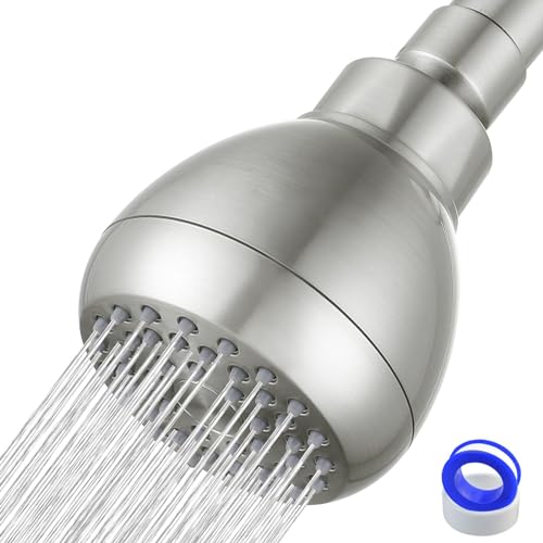 High Pressure Shower Head - Powerful Bathroom Pressure Boosting Showerhead - Perfect Universal Replacement for Rain Shower Heads(Brushed Nickel) - color: Brushed Nickel