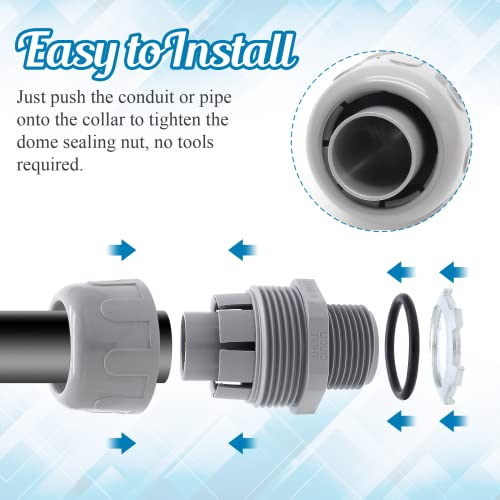 6Pcs 1 Inch NPT Liquid Tight Connector - color: 6, size: 1 Inch (180 Degree)
